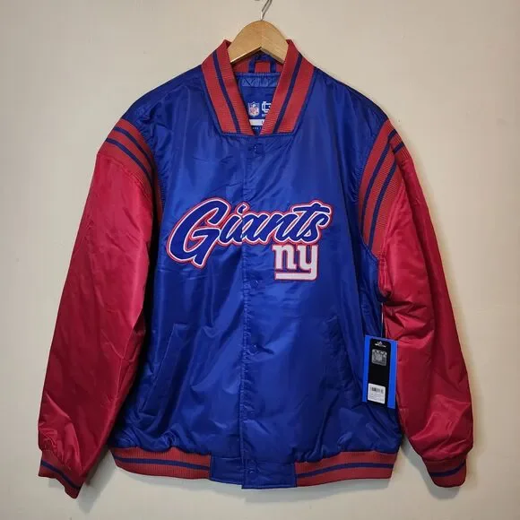 New York Giants Jacket lightweight windbreaker Varsity Bomber Coat XL - Picture 10 of 10